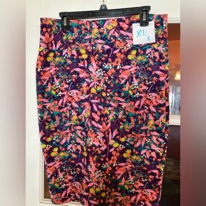 Vibrant Floral Pencil Skirt